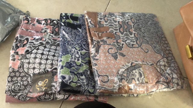 Tey-17 Batik Wanita Asj Sa Hrb026 Kenongo Kemeja Tosca Pendek