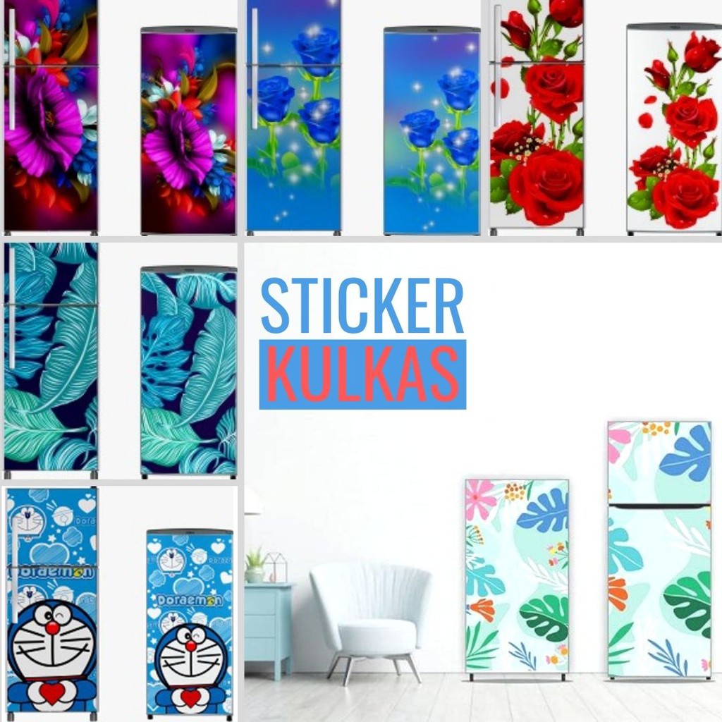 Stiker Kulkas Wallpaper Sticker Kulkas 2 Pintu