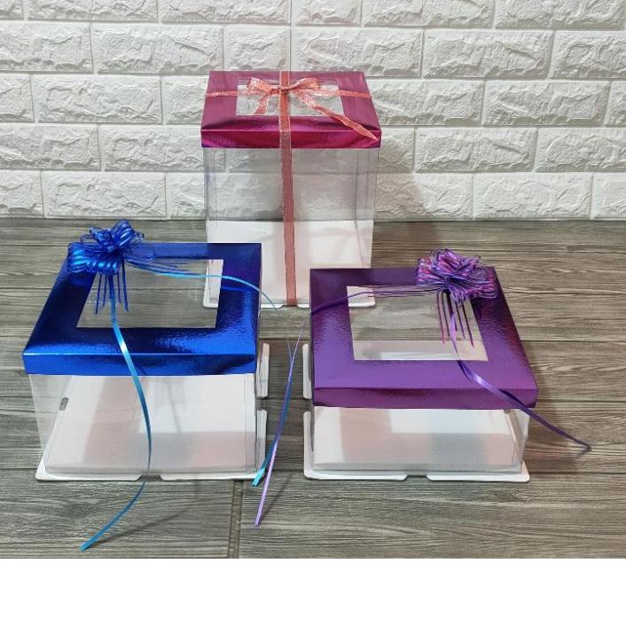 

✭ Kotak kue tart lubang mika, lapis legit, gift box, seserahan, sangjit, (1PACK ISI 2PCS) ۩