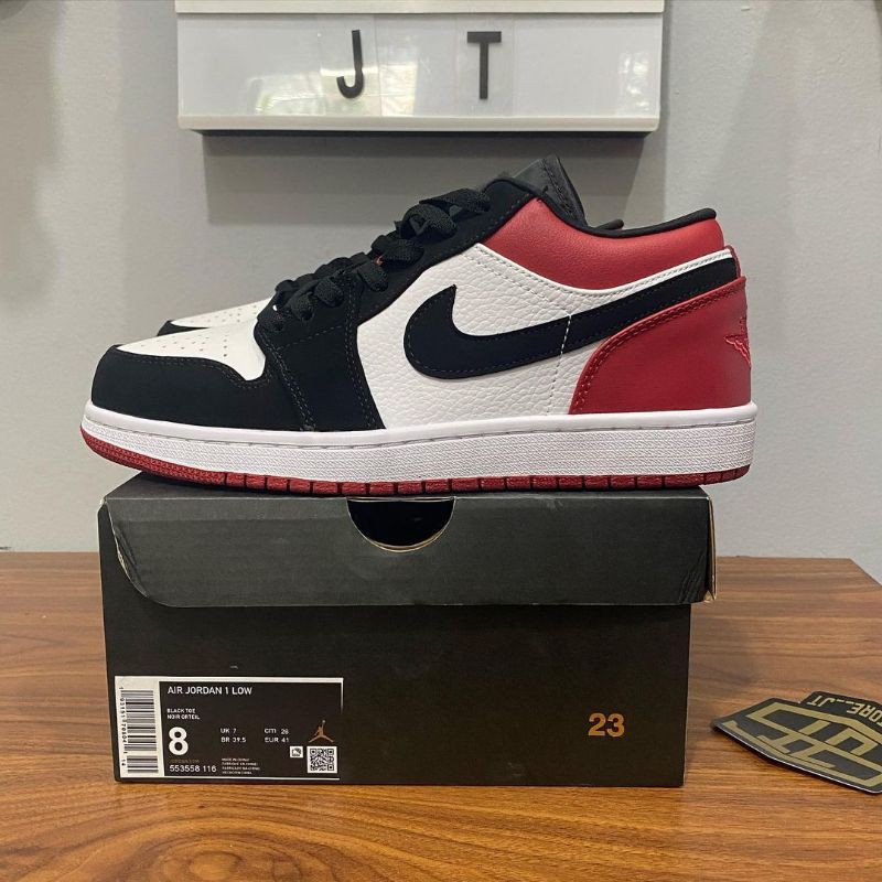 Air jordan low black toe Perfect kicks Original