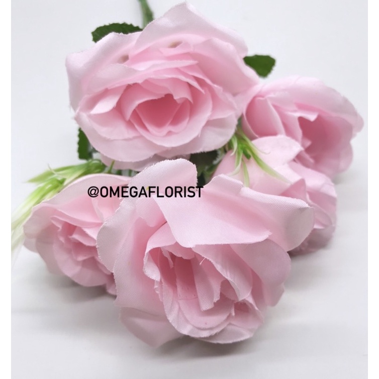 Bunga Rose OF Artificial Bunga Artificial/Bunga Plastik/Bunga Dekorasi/Dekorasi Pernikahan/Pernikahan-Pink Muda