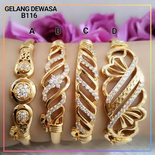  Gelang  xuping  gelang  dewasa B116 permata lapis emas gold 