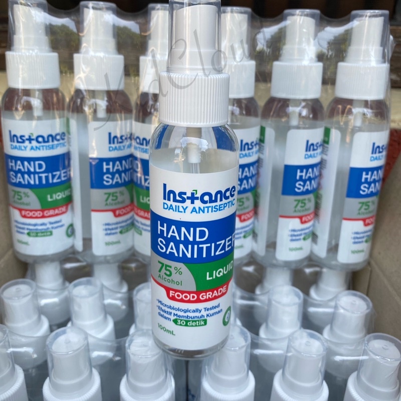 INSTANCE Hand Sanitizer 100 ml CAIR Liquid Food Grade Handsanitizer alkohol 75% botol Semprot Spray