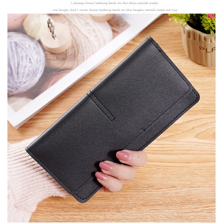 ( GS ) DOMPET LIPAT PANJANG DOMPET WANITA PLAIN COLOUR