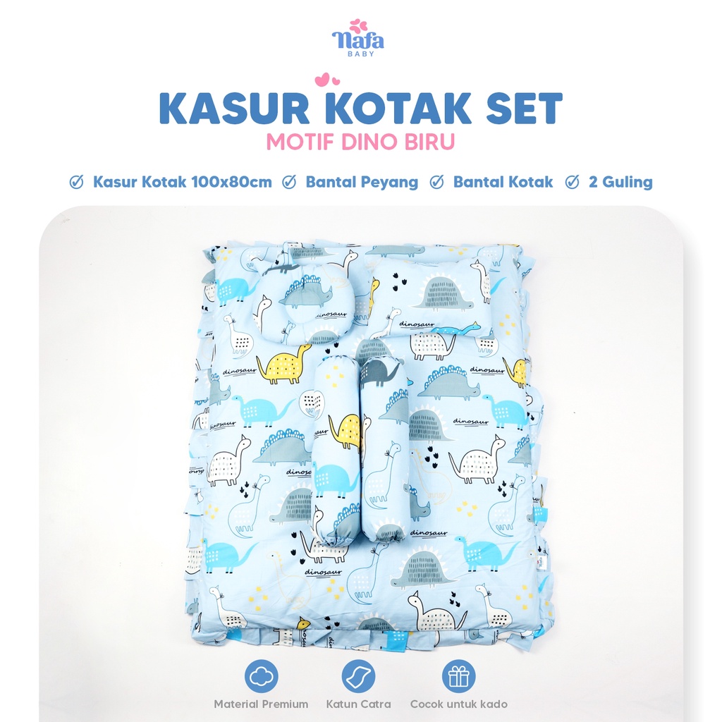 NAFA BABY - Kasur Kotak Set Bayi Termasuk Bantal Guling
