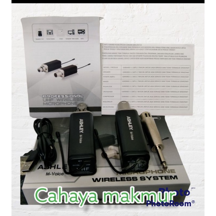 Bergaransi Transceiver Ashley M Voice untuk Mic kabel jadi mic wireless