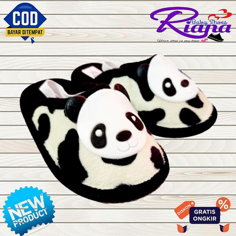 Sandal Slop bayi BAPAU motif panda murah terbaru Usia 6-18 Bulan