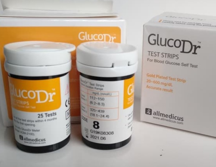 Strip Gula Darah Gluco Dr Biosensor Isi 25 dan 50 Pc Refil Cek Glukosa