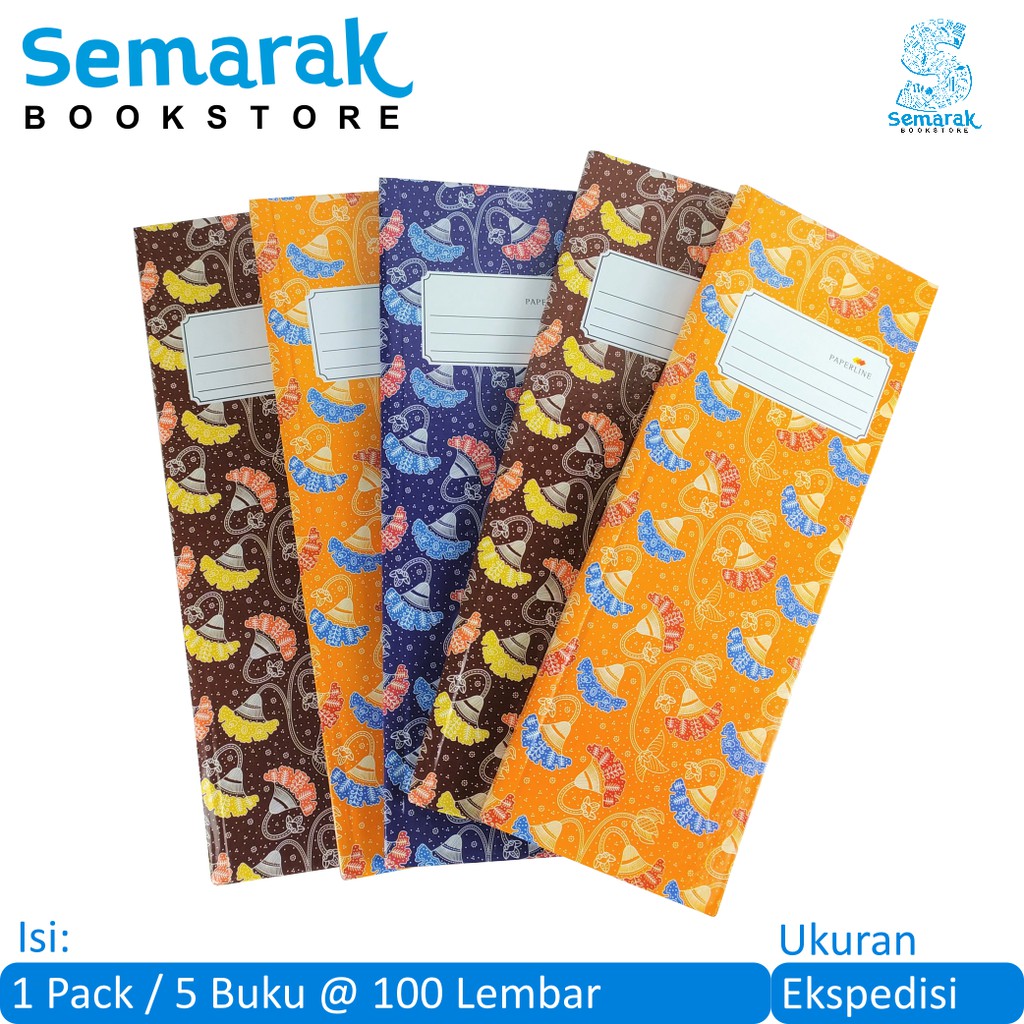 

Buku Tulis Sampul Tebal Paperline Hard Cover Ekspedisi [1 Pack / 5 Buku @ 100 Lembar]