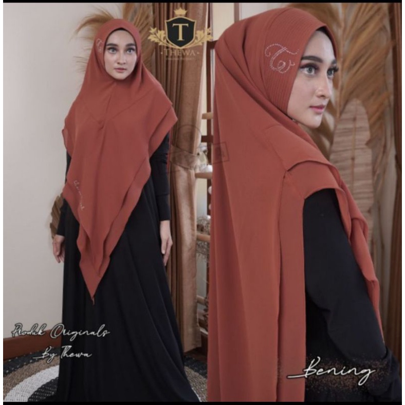 Kerudung/Hijab/Khimar "BENING" by Thewa khimar hijab Bening ory THEWA