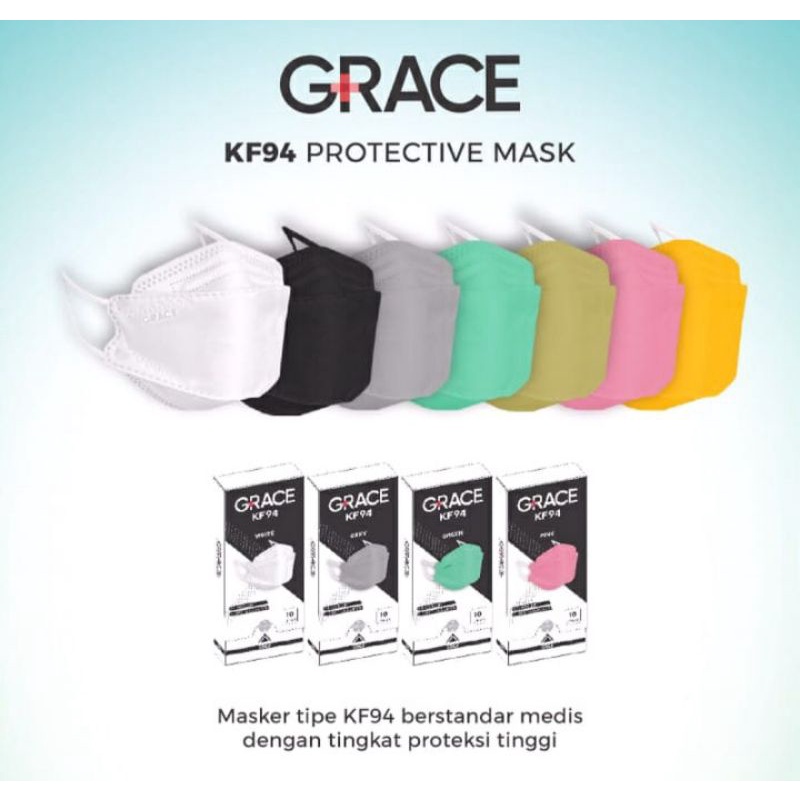 Masker Grace 4 ply Type KF94-1Box isi 10 pcs