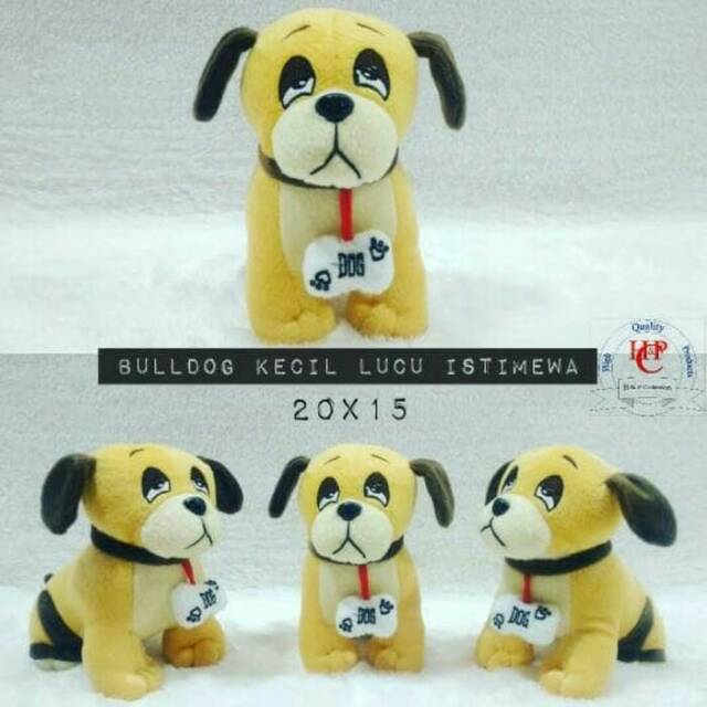 Boneka anjing bulldog imutt lucu