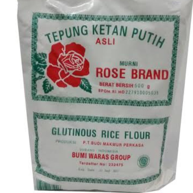 

Tepung Ketan Putih Rose Brand Kemasan 500 gram