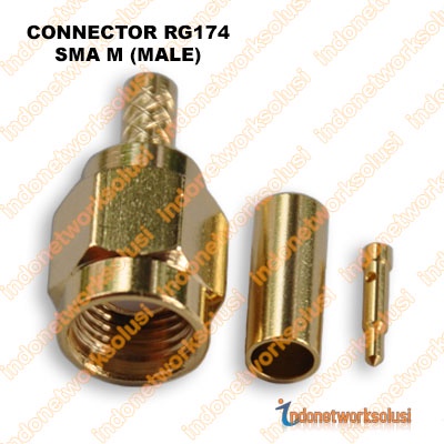 KONEKTOR CONNECTOR RG174 SMA M (MALE)