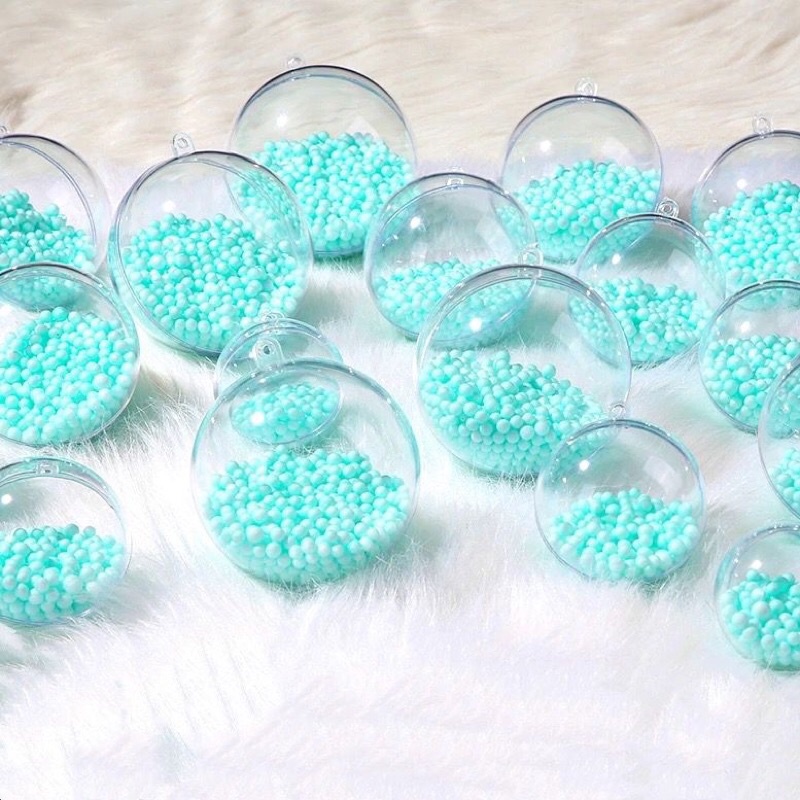 GROSIR 6CM Bola akrilik / bola natal / fillable acrylic ball / hiasan natal / bola ornamen natal