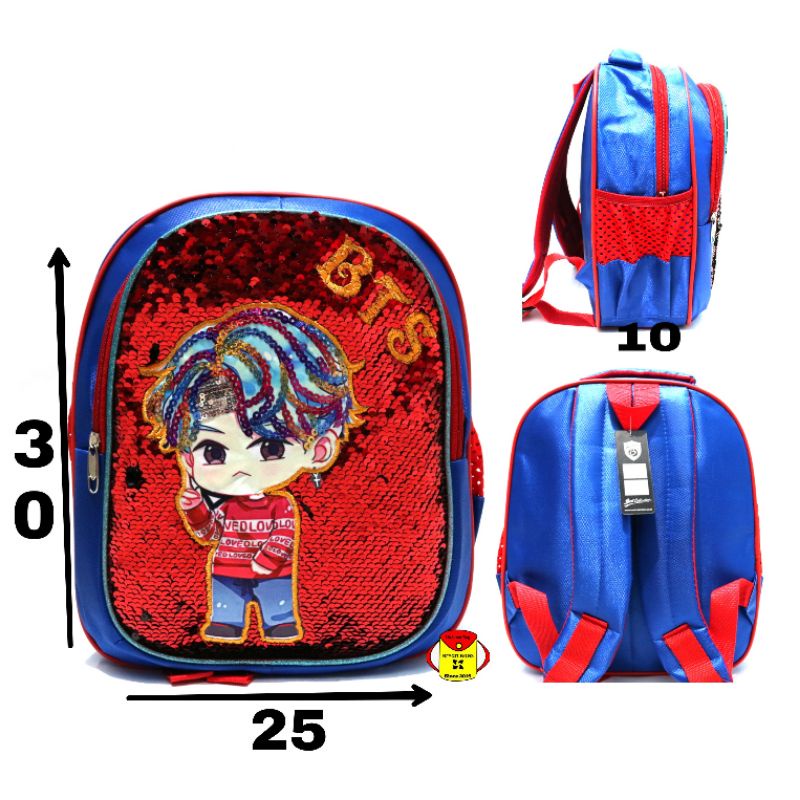 Tas ransel anak paud BT21  bts lampu ransel paud perempuan