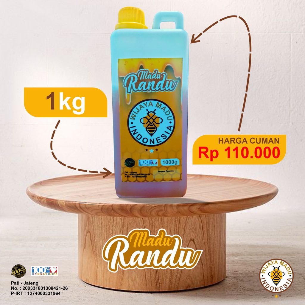 

Madu Murni Randu Kemasan Ekonomis 1 kilogram