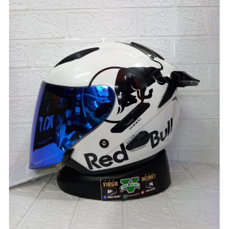 HELM KYT GALAXY SOLID WHITE FLAT R +PAKET GANTENG