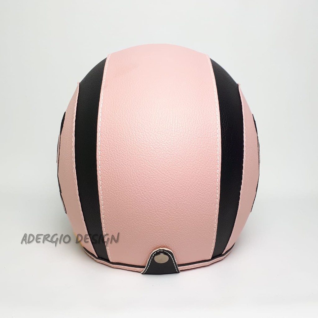 Helm Bogo Dewasa Visor Bogo Ori Full Leher SNI Karakter Panda Pink Bordir