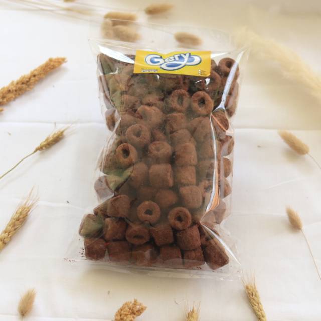 

snack branded - gery ring coklat