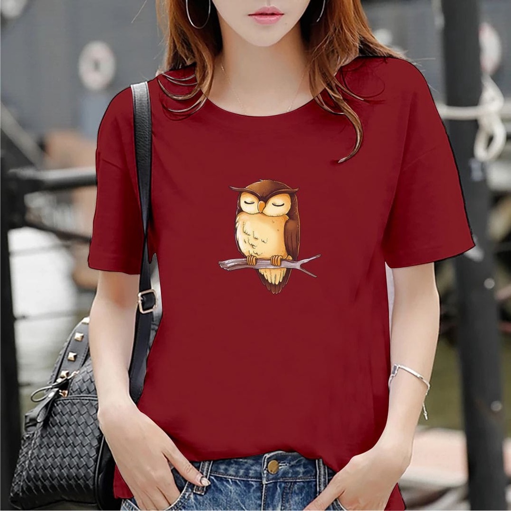 GR  T-shirt  Kaos wanita O-neck cotton  combed 30s