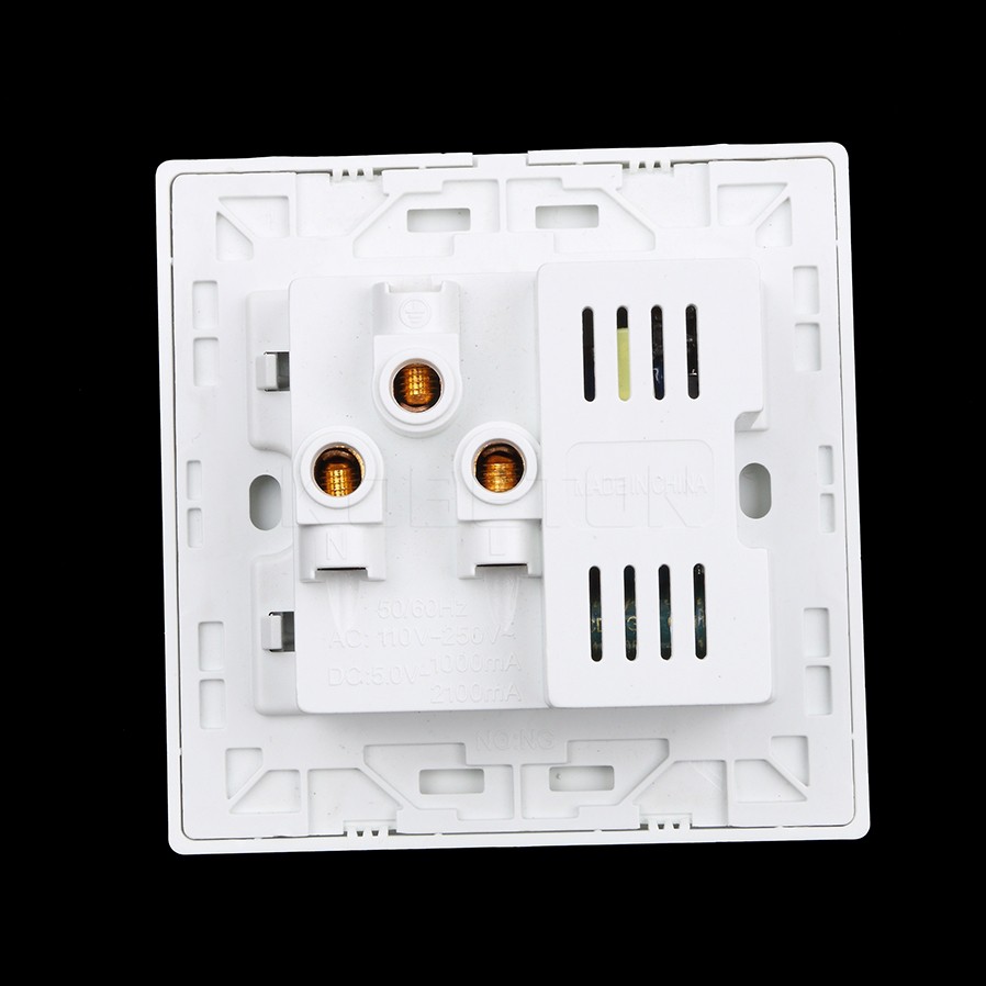 Taffware Stop Kontak Universal UK EU US &amp; 2 Port USB Wall Socket