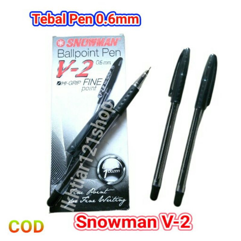 

Pulpen Snowman V-2/Bolpoin Snowman V2 Satuan Berkualitas