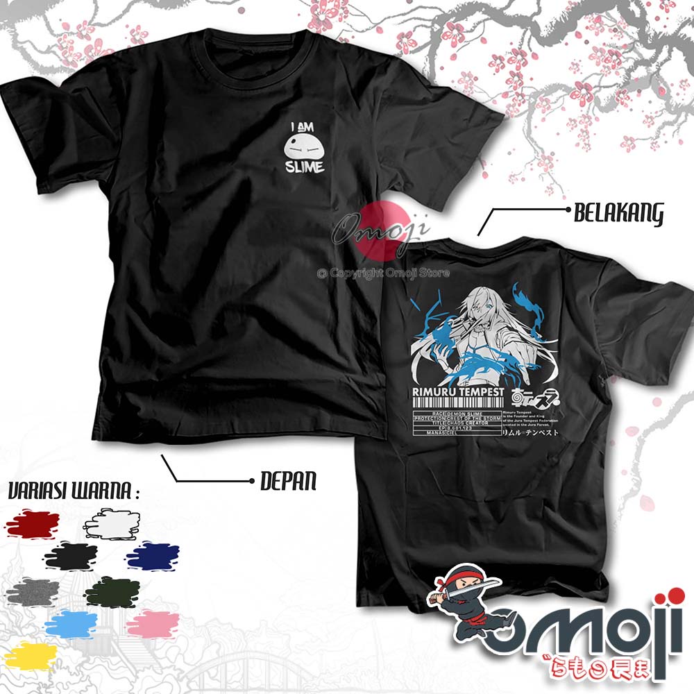 Kaos Anime Rimuru Tempest Demon Lord Tensei Shittara Baju I am Slime Tensura Tshirt Omoji 8837