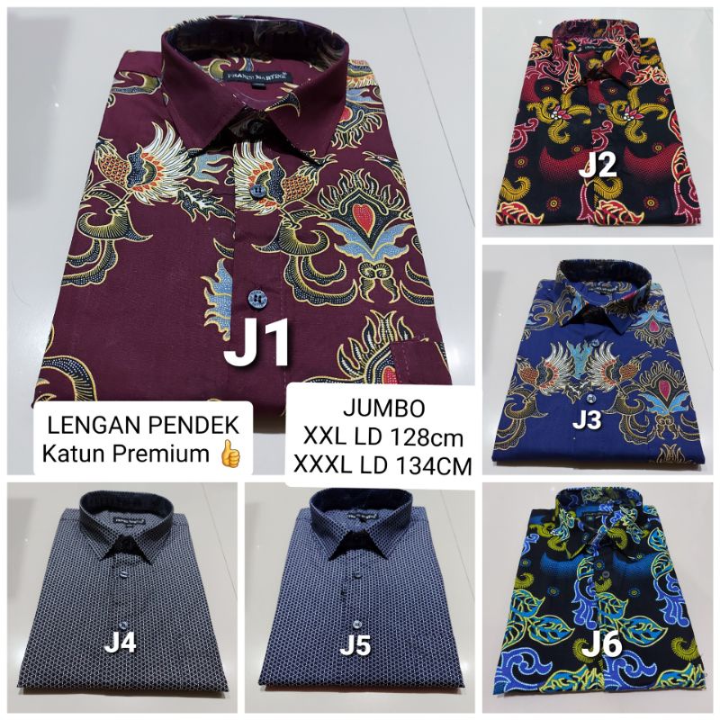 Kemeja XXL XXXL / Kemeja Jumbo pendek / Hem Big Size / Kemeja Pendek