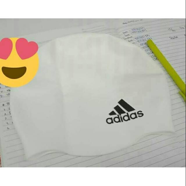 Topi renang adidas / cap renang adidas purih sale