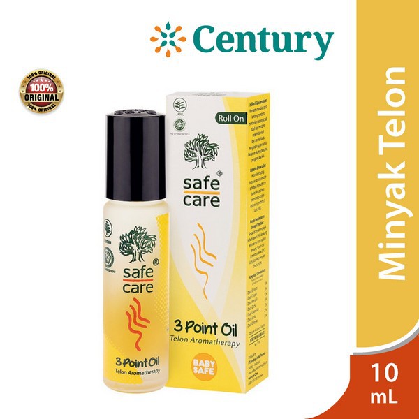 Safe Care Roll On 3 Point Oil Minyak Telon Plus 10 Ml / Masuk Angin / Kembung / Gigitan Nyamuk