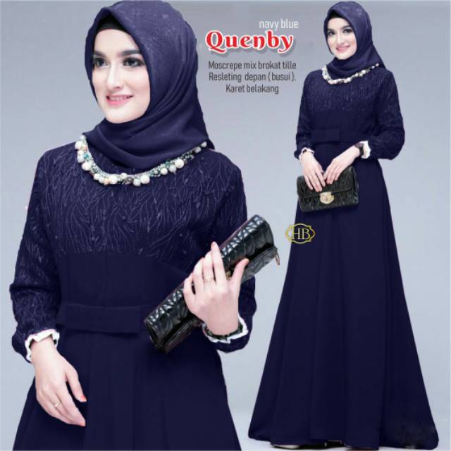 GAMIS BROKAT TILLE BAJU MUSLIM GAUN PAKAIAN WANITA KEBAYA BATIK