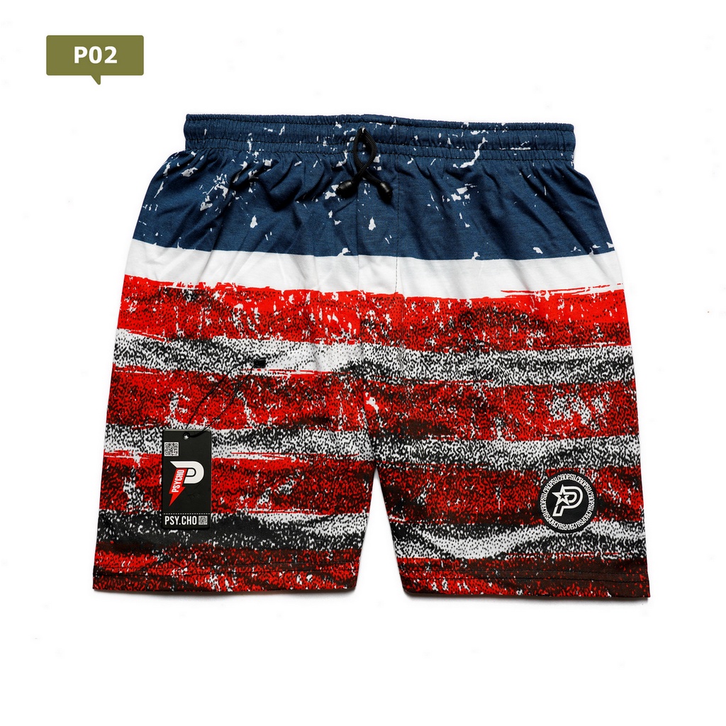 BEST SELLER - BOXER PRIA WANITA CELANA PENDEK GROSIR KOLOR PANTAI-DBM-X02