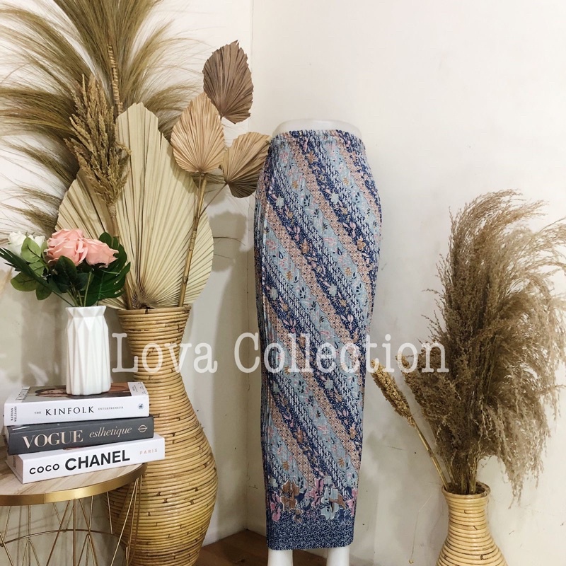 ROK BATIK PLISKET-Lereng Bunga Biru