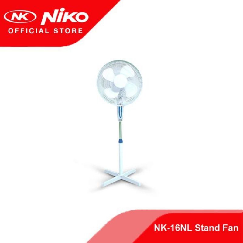 Kipas Angin 16 Stand Fan Berdiri Awet Niko Kaki Bulat Silang Inch Inchi Inci Murah ORI COD AOYAMA YA