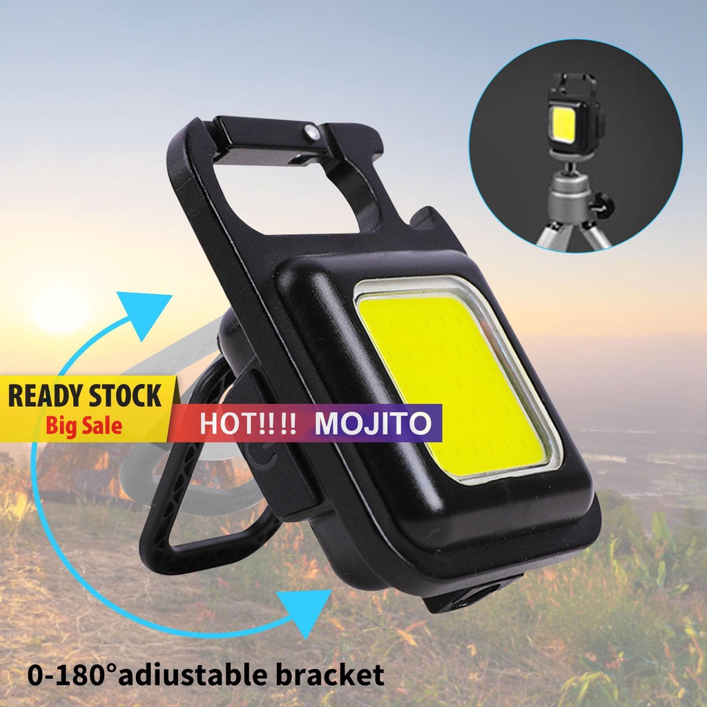 2pcs Lampu Inspeksi COB Dengan Bracket Adjustable Rechargeable Untuk Camping