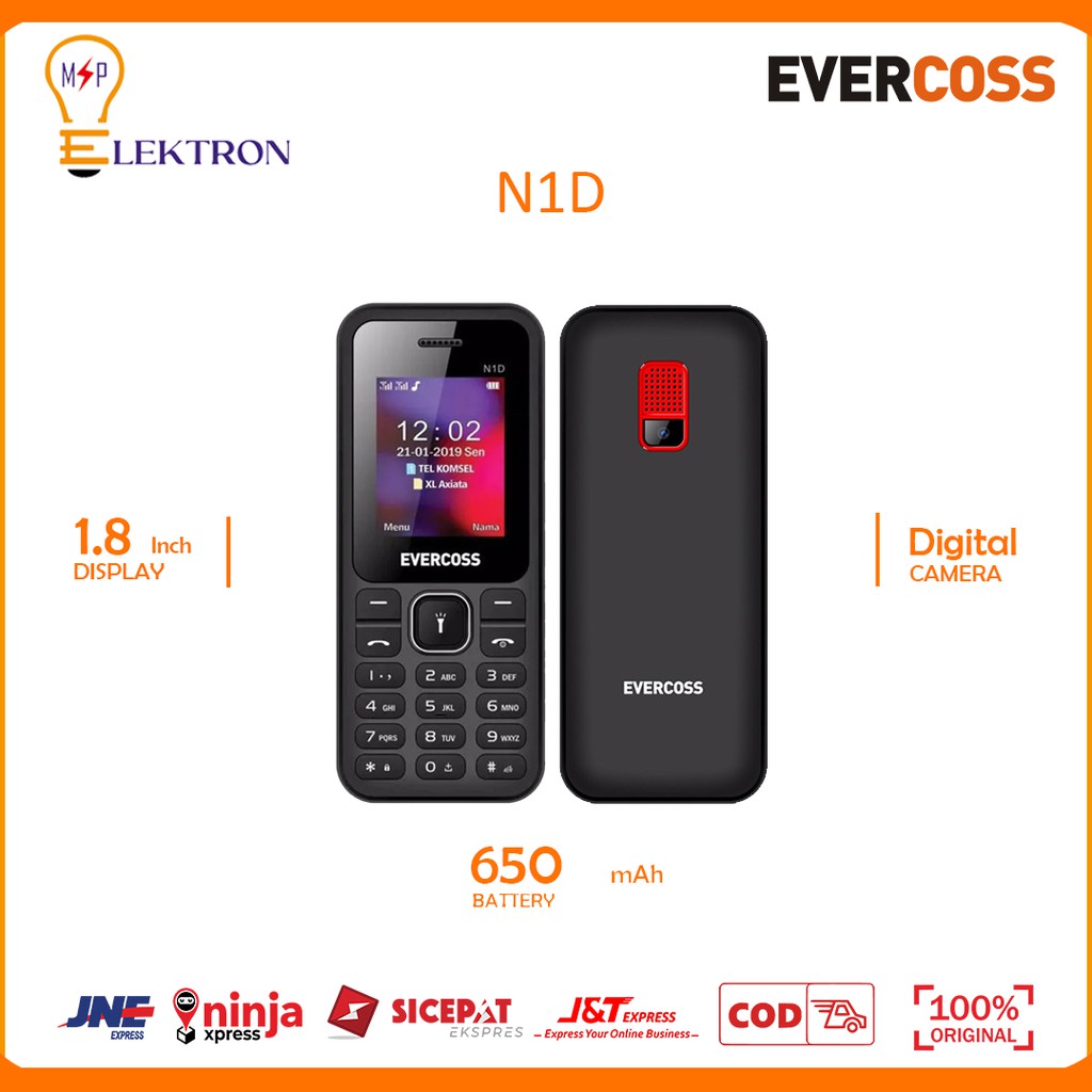 HP KLASIK JADUL EVERCOSS N1D HANDPHONE GSM SENTER PONSEL DUAL SIM MP3 FEATURE PHONE CAMERA WAP RADIO