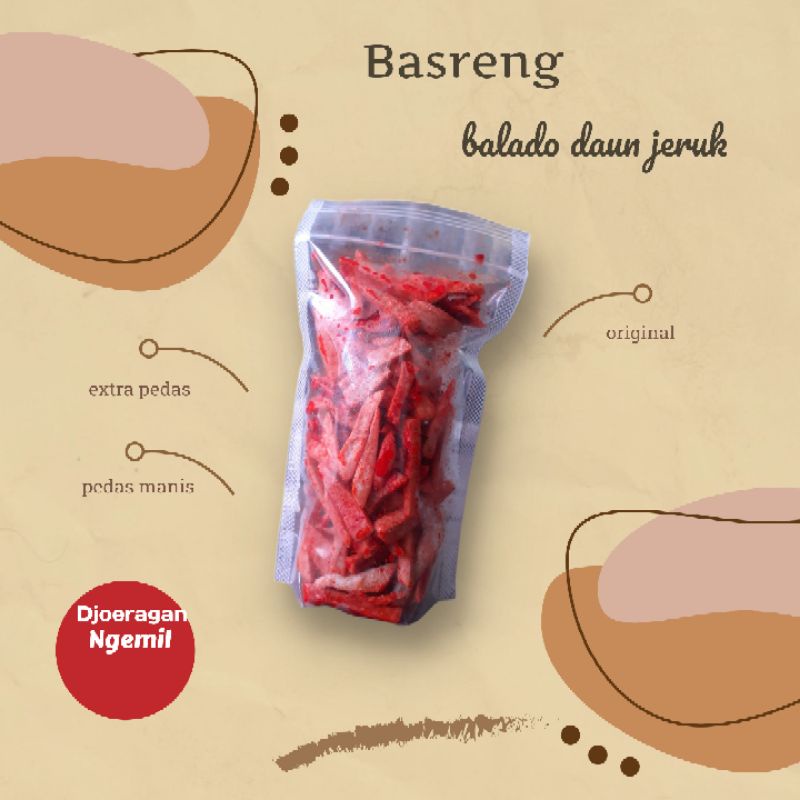 

basreng balado/basreng daun jeruk/basreng murah/basreng enak 100 grm