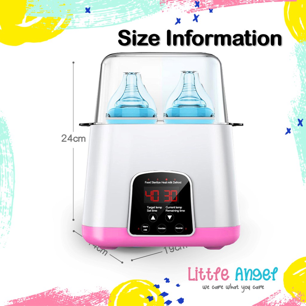 Botol Steril Multifungsi Penghangat Botol Susu Bayi LCD Display Remote Baby Bottle Sterilizer Warmer