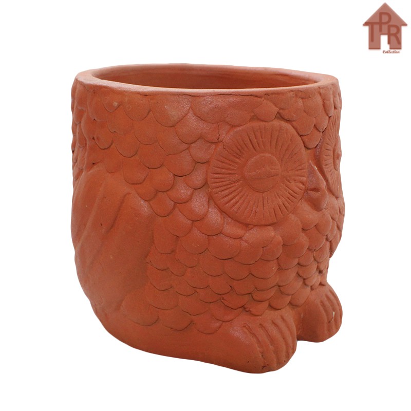 Terakota Pot Karakter Burung Hantu - OWL D18