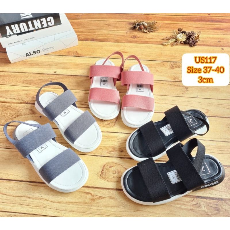 ABBUSHOES SENDAL TALI  Us 117 sol jadi karet piyama 3cm