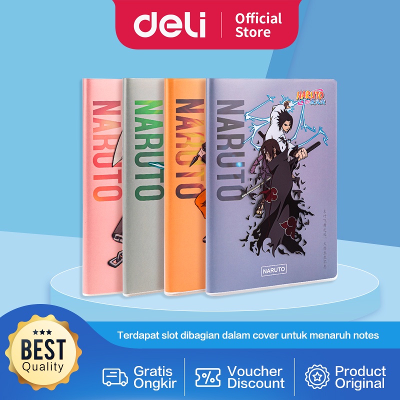 

Deli EVA Cover Notebook / Buku Tulis Berlapis Plastik Naruto 25cm x 17 cm x 0.9 cm Tahan Lama PT1680
