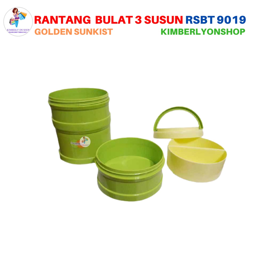 Rantang Golden Sunkist 3 Susun Bulat RSBT 9019