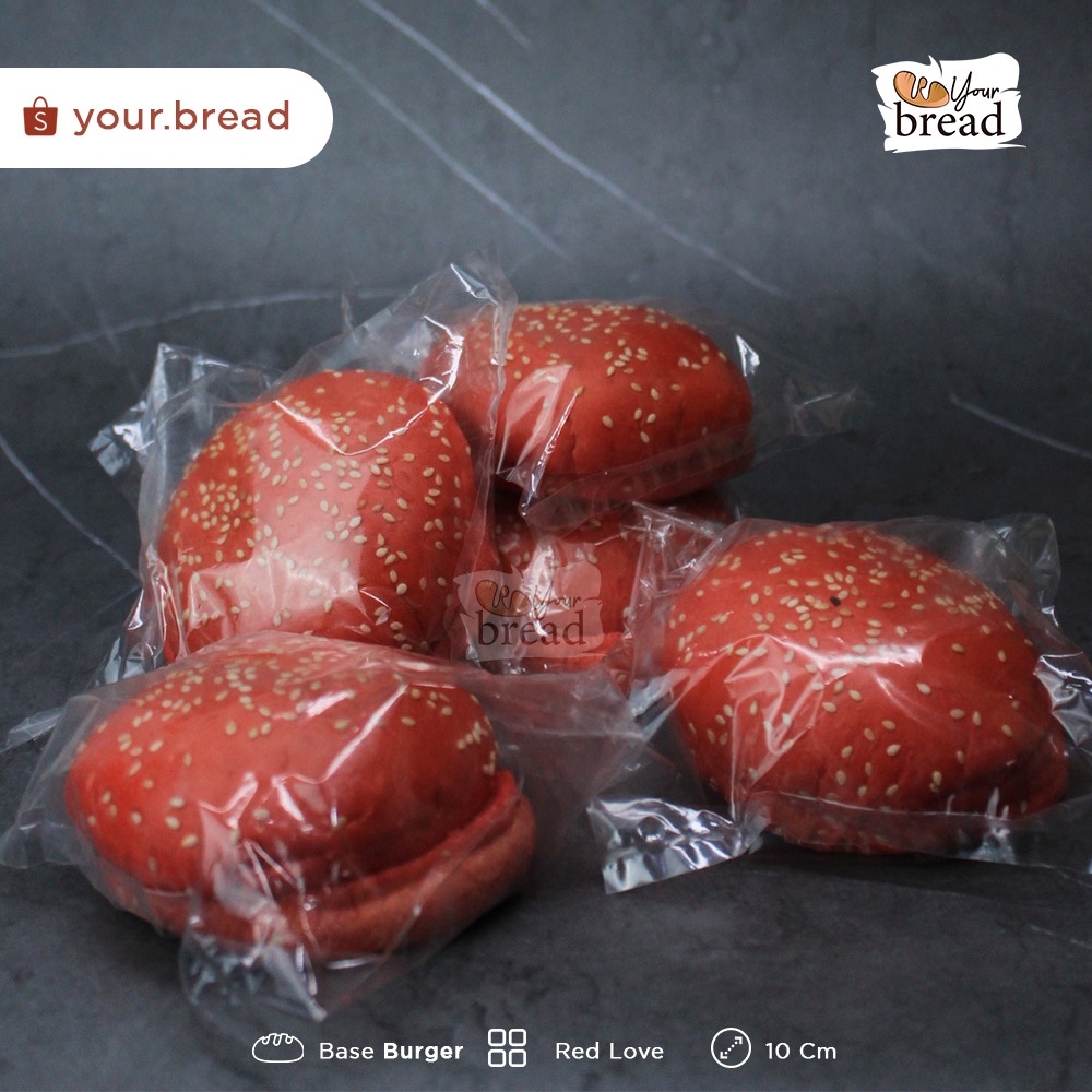 

Roti Burger Love Warna 10cm | Base Burger Love 10cm