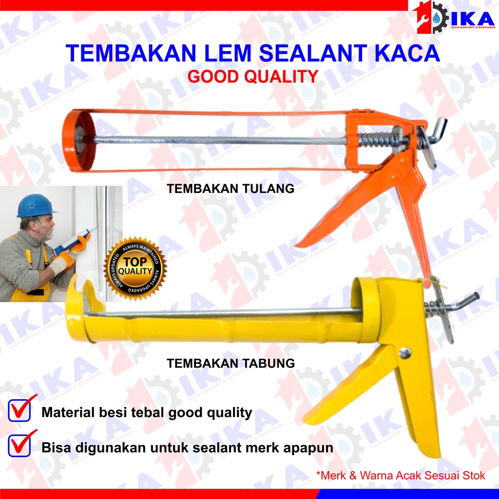 Tembakan Lem Kaca Botol Silicone Sealant / alat tembak kaleng &amp; tulang alumunium kuat original