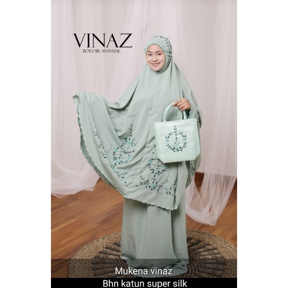 Mukena Vinaz Katun Silk Bordir Dewasa