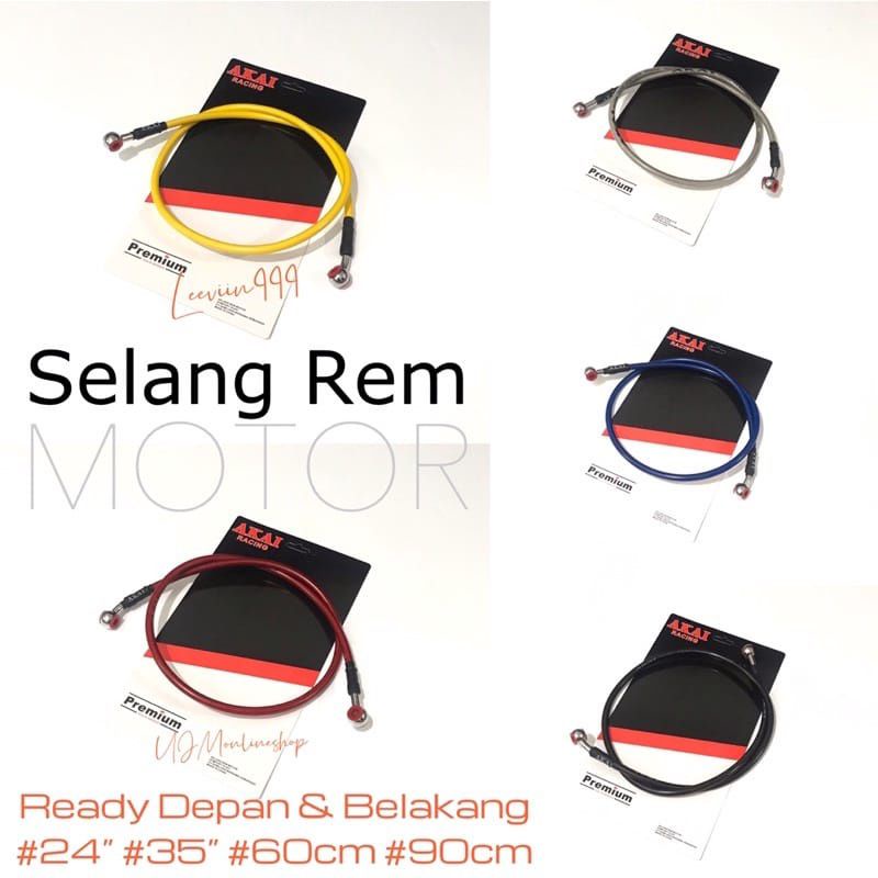 SELANG REM TDR BLACK KARBONE/ selang rem KTC variasi universal mrek TDR Original/ ukuran lengkap dan warna juga lengk