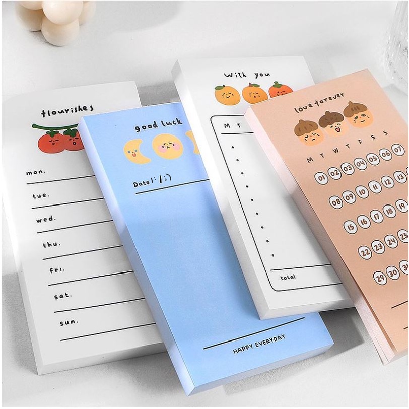 

[Cruell] Memo Pad / note pad sticky notes to Do List Motif Buah Lucu isi 20