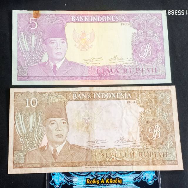 Sukarno 5 rupiah dan 10 rupiah bukan 1000 sukarno 1964