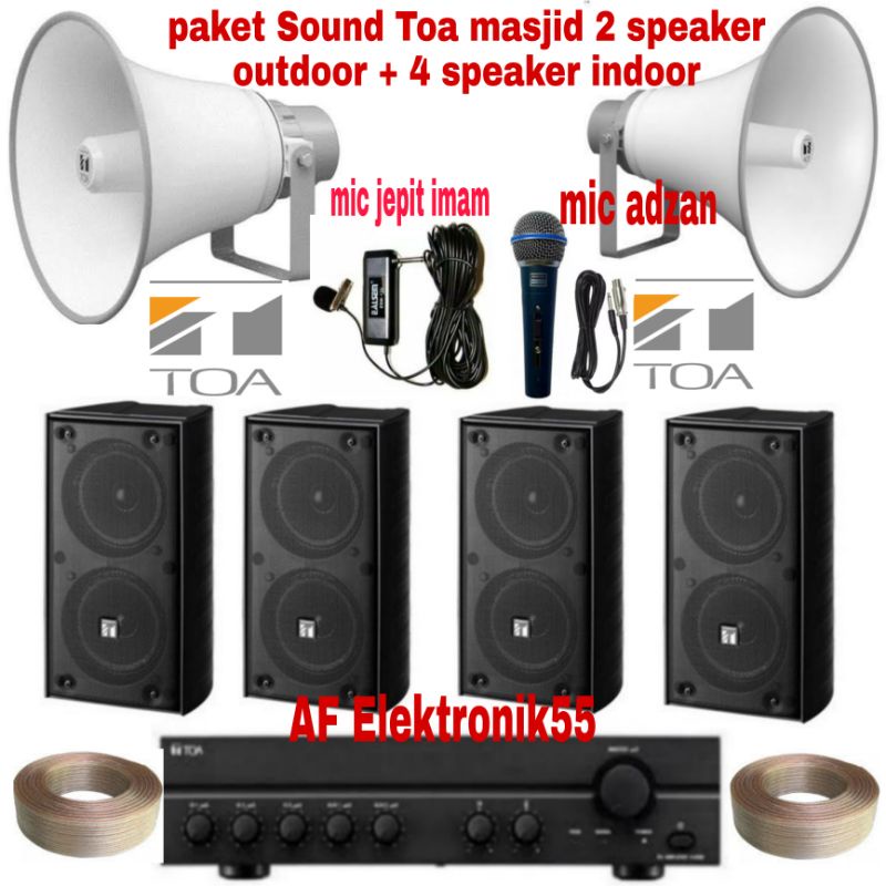Paket Sound System Toa Masjid ( speaker 4 + horn speaker 2 )